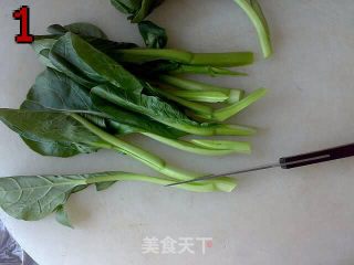 家乡炒广东菜心的做法步骤：1