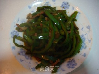 菜椒丝炒肉丝的做法步骤：6