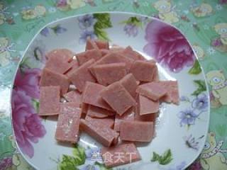 咸菜火腿炒年糕的做法步骤：2