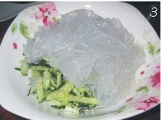 凉拌黄瓜薄粉皮的做法步骤：3