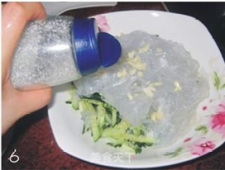凉拌黄瓜薄粉皮的做法步骤：6
