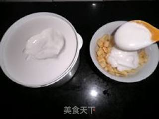 水果酸奶-----苹果粒酸奶的做法步骤：3