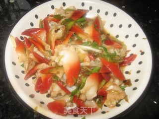 照出彩虹的颜色---葱拌北极贝的做法步骤：10