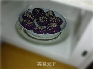 烤紫薯芝麻饼的做法步骤：8