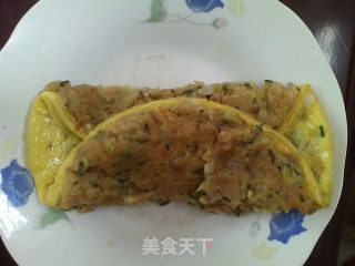 【电饭煲】少油菜蛋饼的做法步骤：7