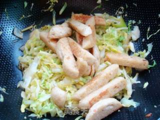 【花样包菜】--包菜炒馍片的做法步骤：9