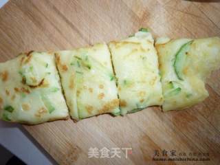 豆浆完美搭档---黄瓜丝豆渣煎饼的做法步骤：3