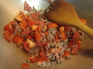 番茄肉酱乌冬面的做法步骤：4