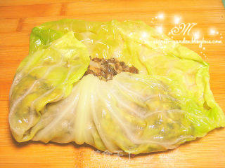 娃娃赐名“朝思暮想”-大快朵颐滴包菜肉卷-减肥餐的做法步骤：5