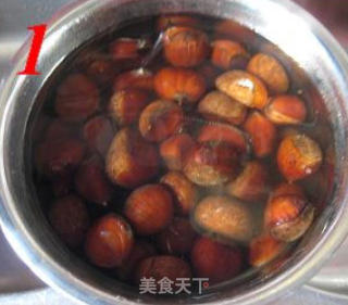 糖炒栗子—五分钟的微波炉美食的做法步骤：1