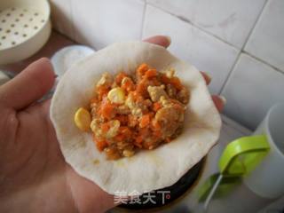 三色肉包的做法步骤：3