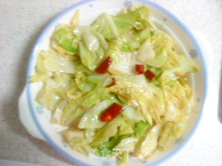 失败的呛炒包菜的做法步骤：2