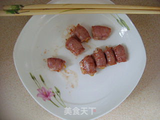 照烧酱椒肠的做法步骤：6