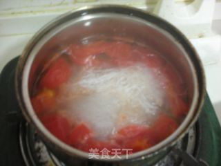 番茄粉丝蛋汤的做法步骤：5