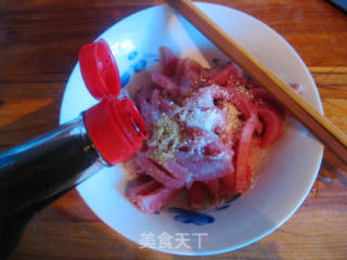 肉蛋烧汁油菜的做法步骤：2
