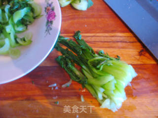 肉蛋烧汁油菜的做法步骤：4