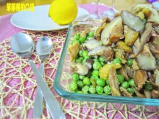 豌豆香菇鸡片的做法步骤：7