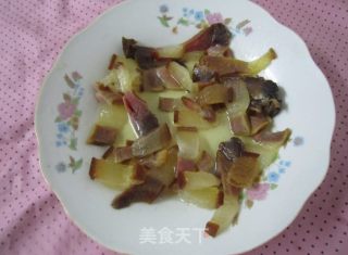 豆角炒腊肉的做法步骤：3