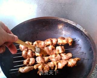 铁锅烤鸡心的做法步骤：7