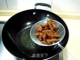 【飞禽走兽】――“炸烹玫瑰袍子肉”的做法步骤：9