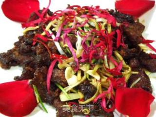 【飞禽走兽】――“炸烹玫瑰袍子肉”的做法步骤：16