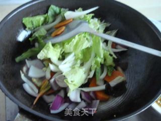 杂菜小炒的做法步骤：5