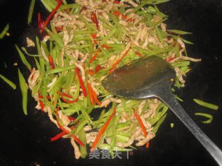 【飞禽走兽】翠枝炒肉丝的做法步骤：6