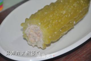 马蹄肉末酿苦瓜的做法步骤：5