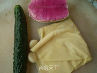 凉拌三丝的做法步骤：1