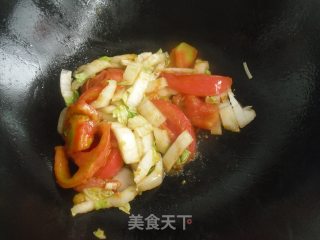 番茄青菜鸡蛋面的做法步骤：5