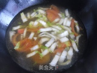 番茄青菜鸡蛋面的做法步骤：6