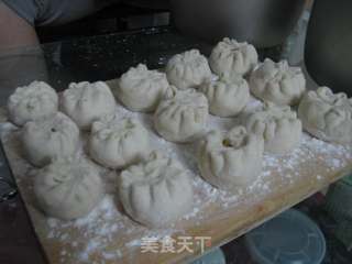 绿豆沙包子的做法步骤：3