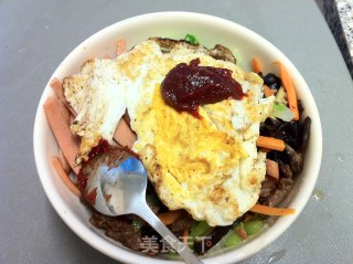 可简易，可繁琐版 韩国辣酱拌饭的做法步骤：4