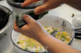 豌豆玉米粽子的做法步骤：5