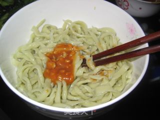 菠菜手擀面的做法步骤：11