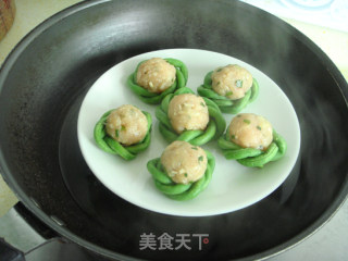 豆角镶鸡肉丸的做法步骤：12