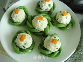 豆角镶鸡肉丸的做法步骤：14