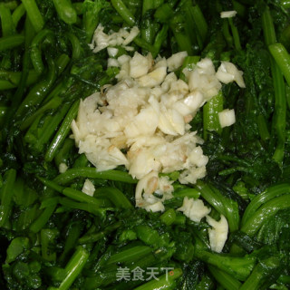 【夏日小凉菜】蒜蓉茼蒿的做法步骤：4