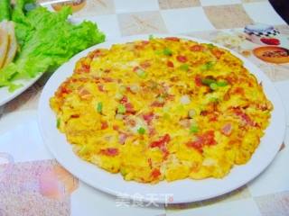 西红柿摊蛋饼的做法步骤：6