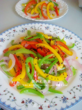 【夏日小凉菜】--凉拌彩椒的做法步骤：9