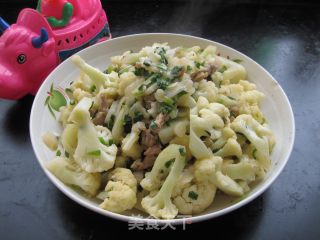 肉丝菜花的做法步骤：10