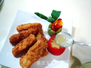 炸鱼排配酸甜芥末的做法步骤：10