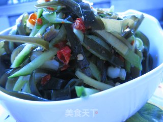 黄瓜拌海带丝的做法步骤：8