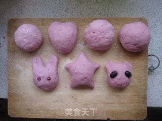 可爱紫薯馒头的做法步骤：4