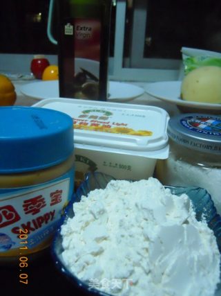 花生酱杏仁小饼的做法步骤：1