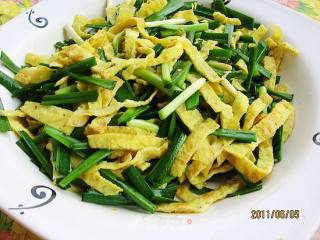 韭菜拌鸡蛋的做法步骤：7