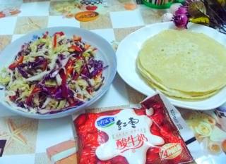 【中式面点】营养早餐---彩椒双色甘蓝卷饼的做法步骤：17