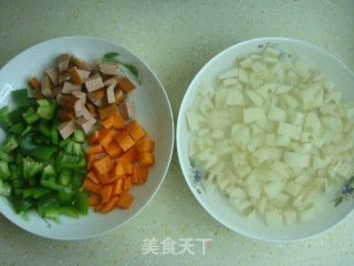杂锦藕丁的做法步骤：1