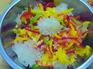 彩椒拌银耳的做法步骤：9