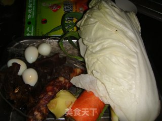 腊肠粉丝白菜煲的做法步骤：1
